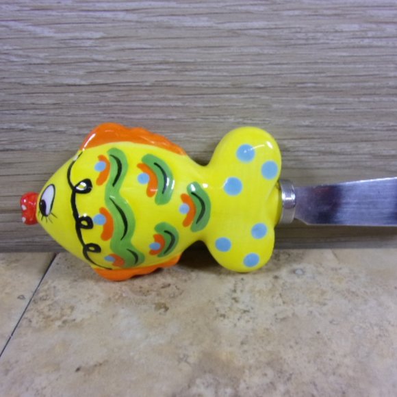 New Mainstreet Collection Fish Bowl with Knife Spreader, Cute Table Setting - Picture 9 of 11